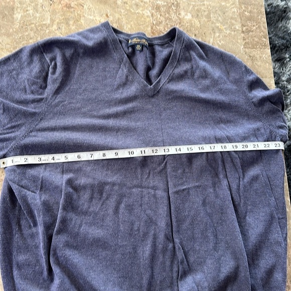 Brooks Brothers XXL Supima Cotton V-Neck Sweater, Men’s XXL Dark Blue - Picture 7 of 8